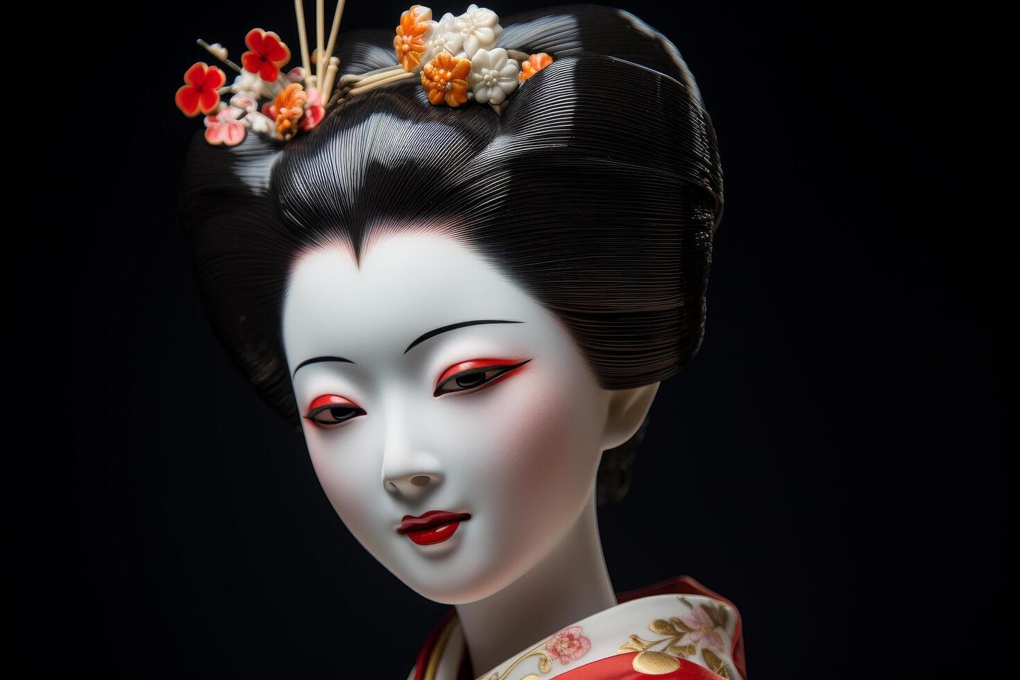 traditional japanese geisha portrait photo