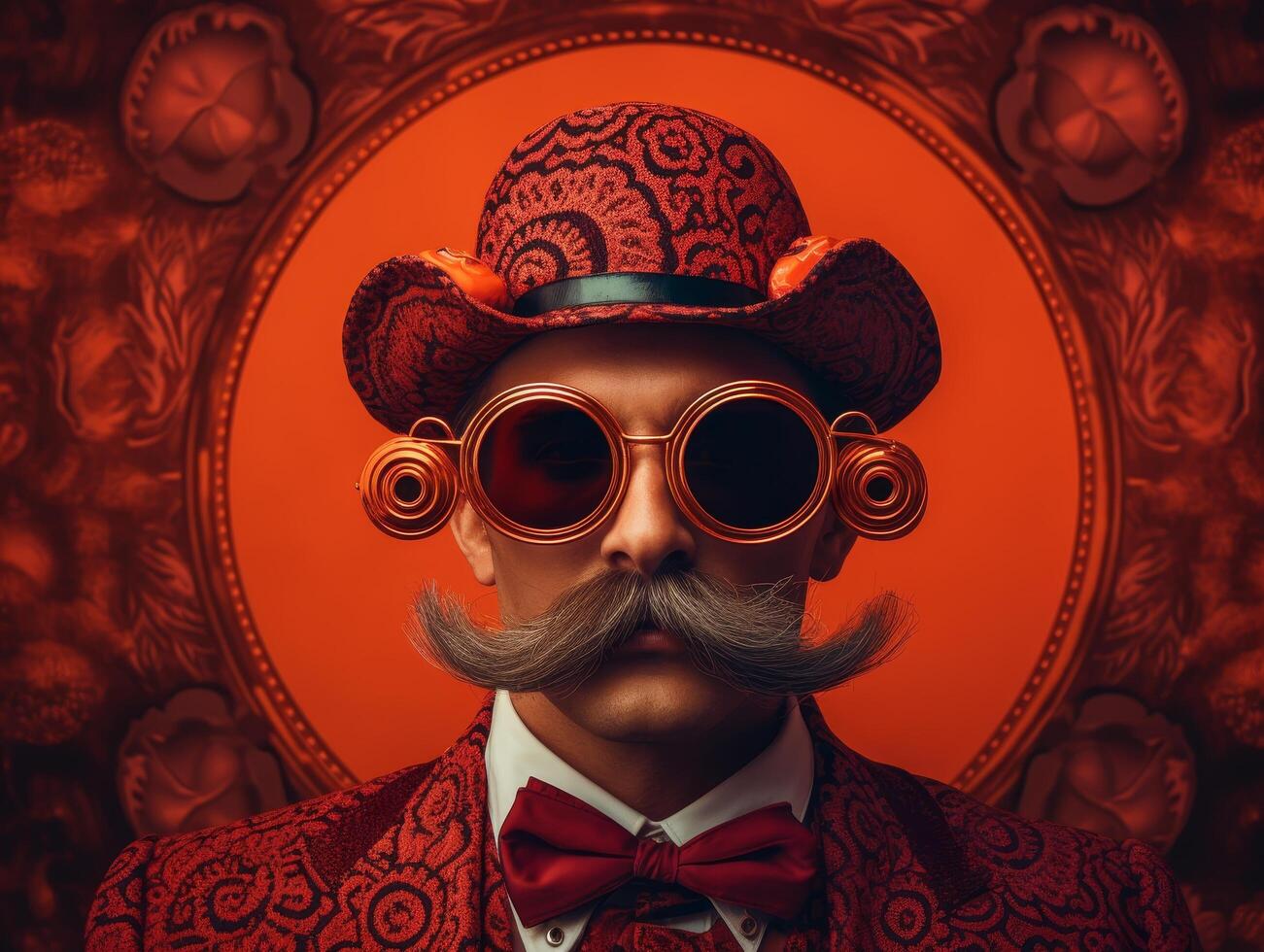 Stylish man in steampunk outfit photo