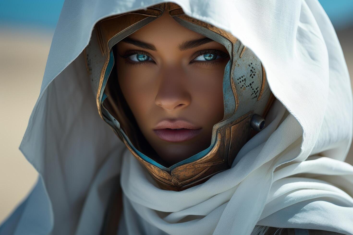 mysterious desert explorer photo
