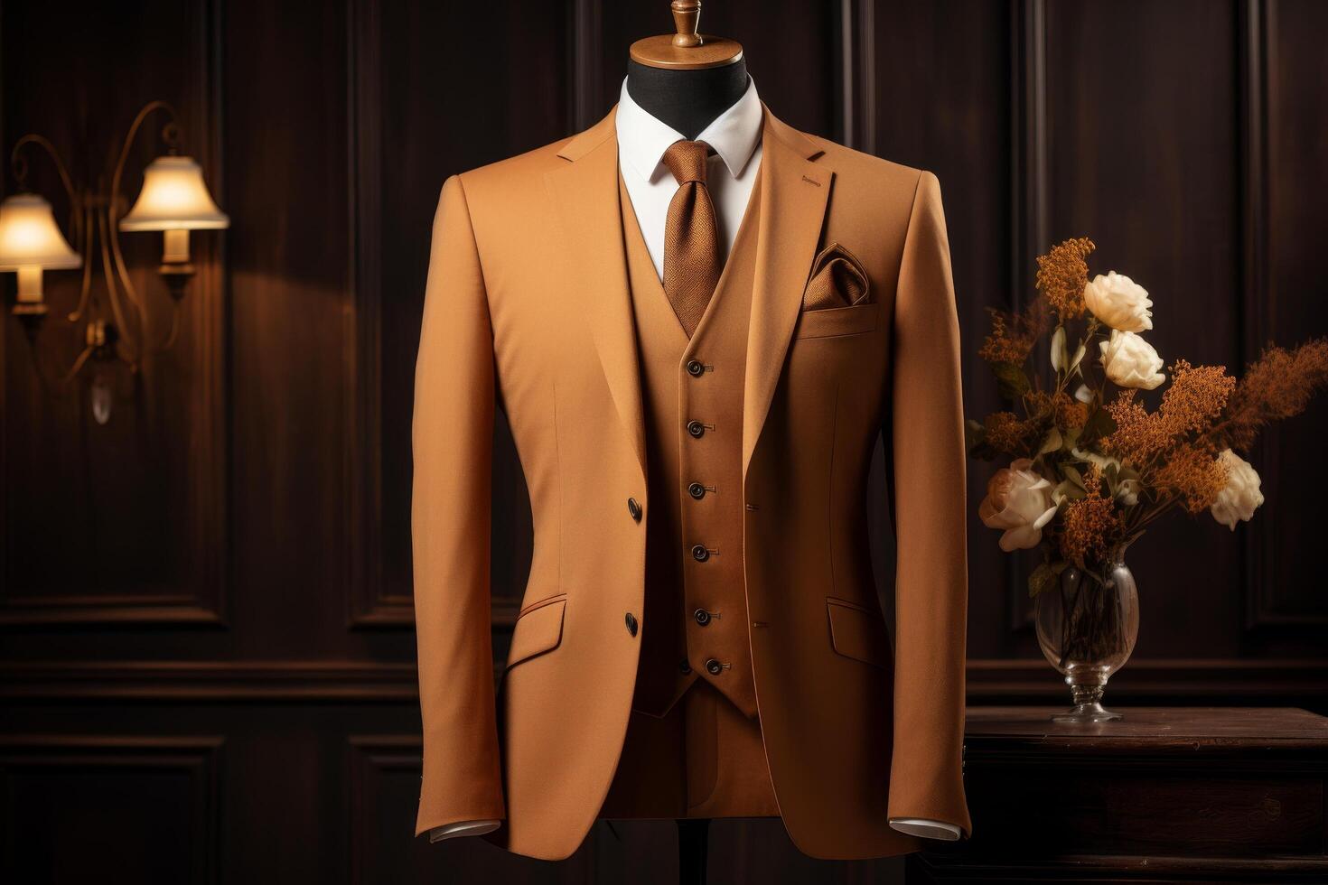 elegant mens formal wear on display photo