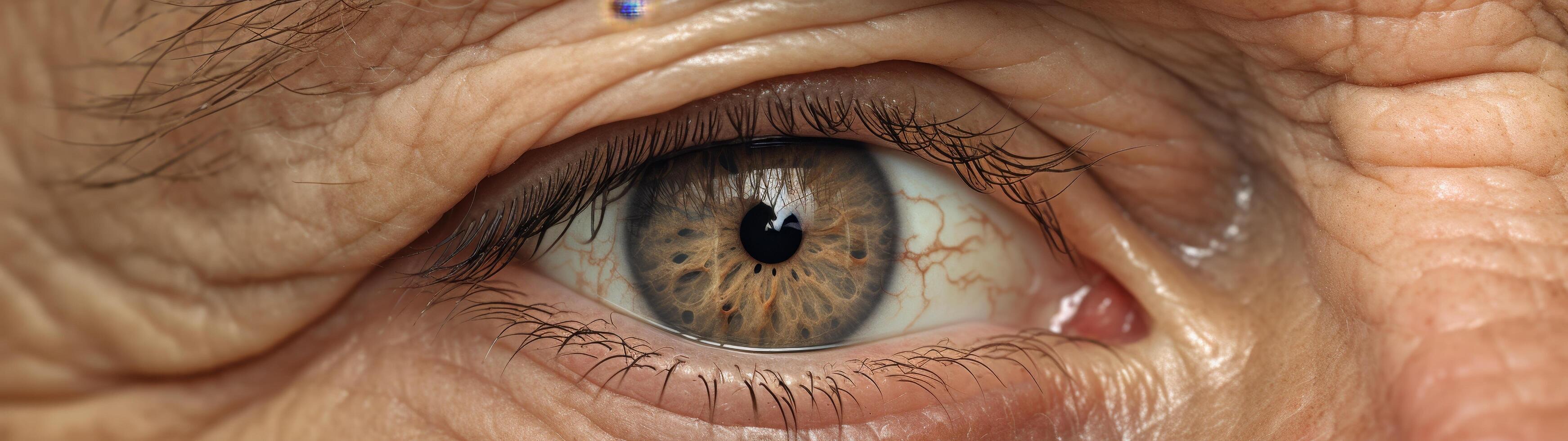Extreme close up of a human eye photo