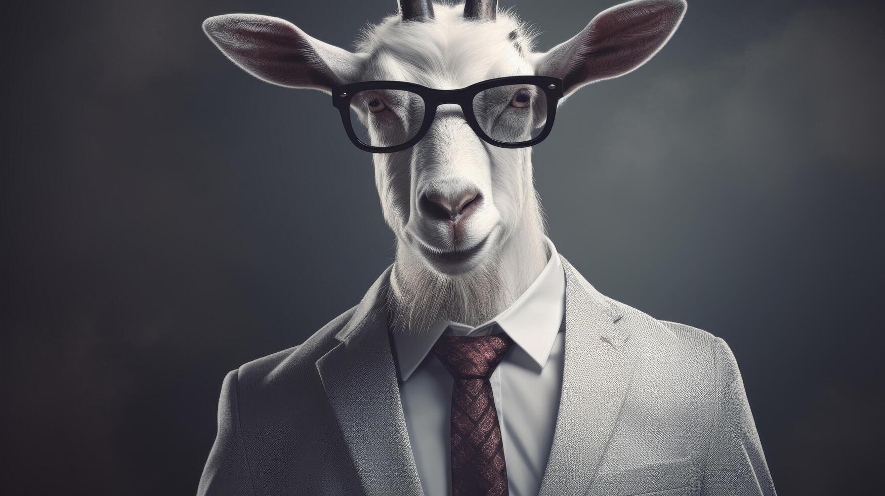professional goat in business attire photo