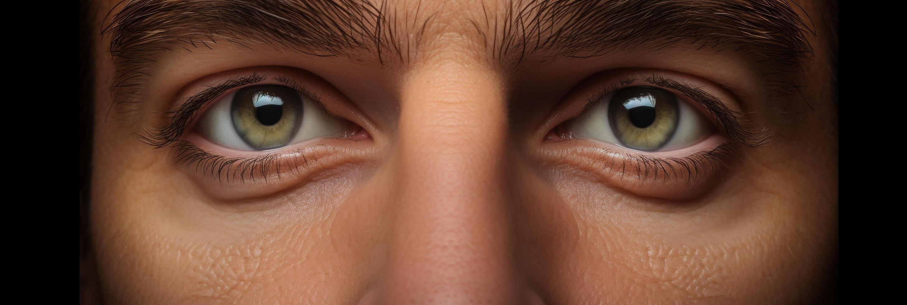Intense eyes of a person photo