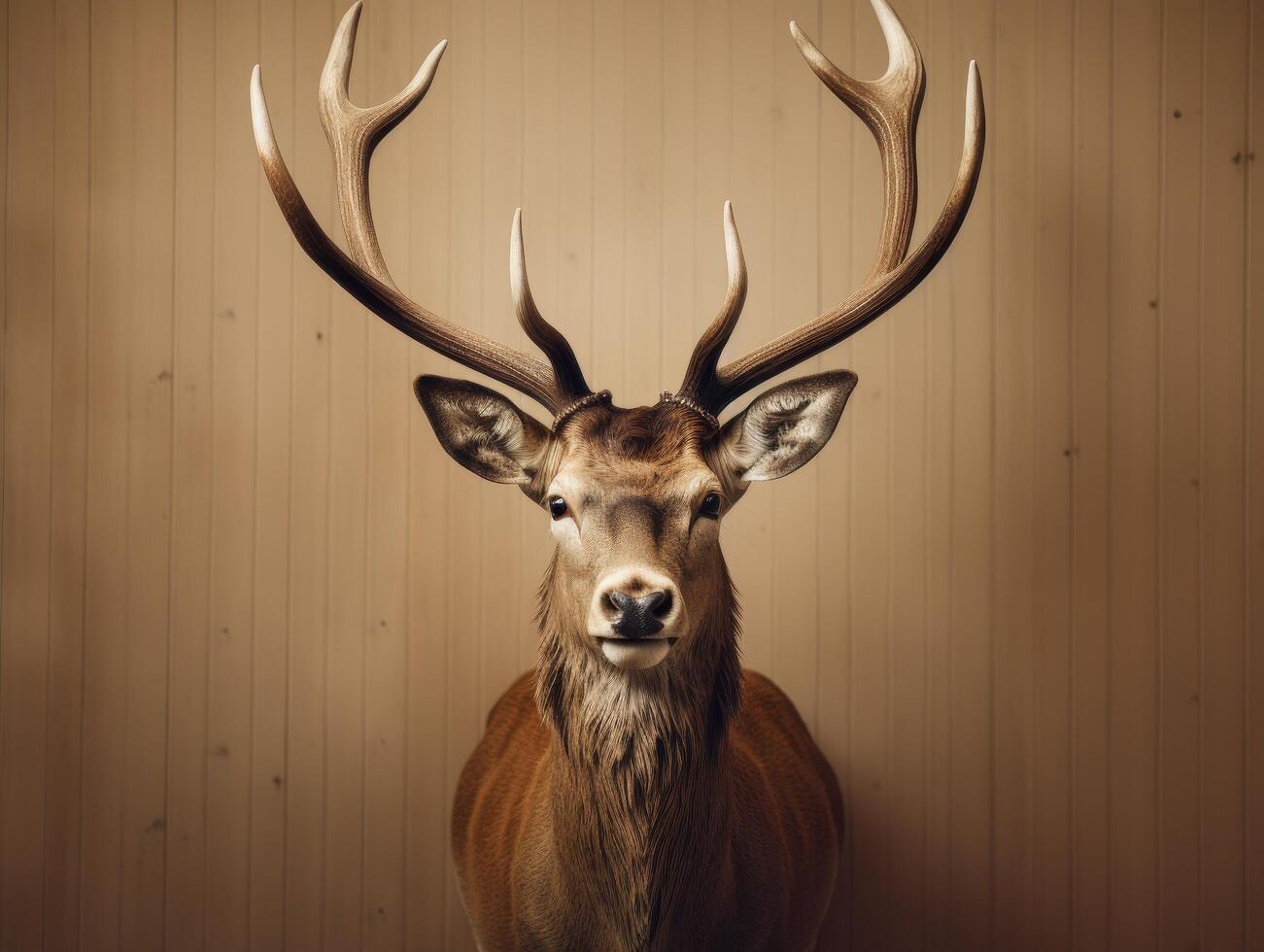 Majestic deer with large antlers photo