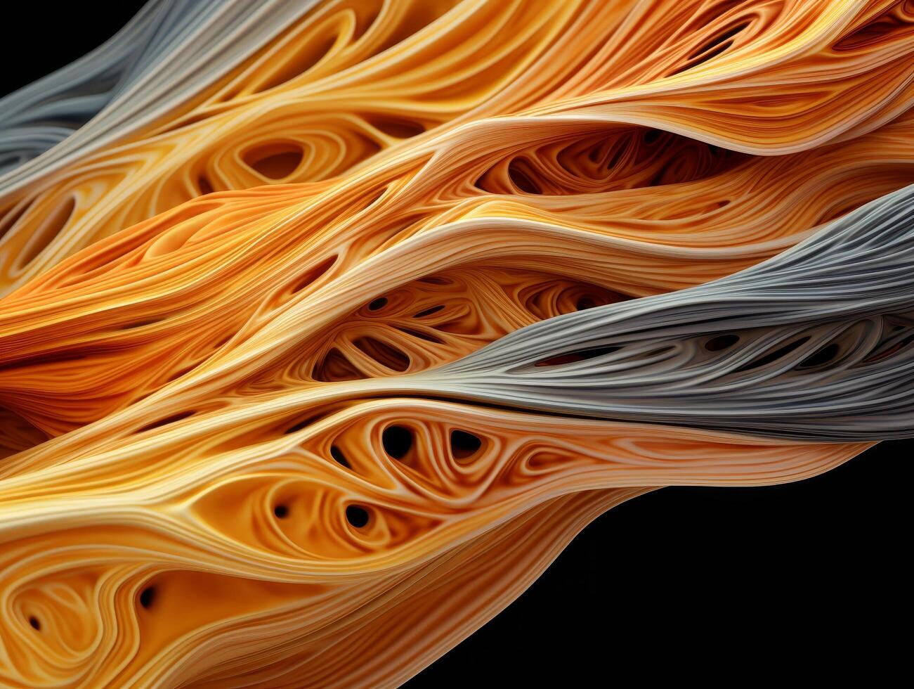 abstract swirling patterns of orange and gray photo