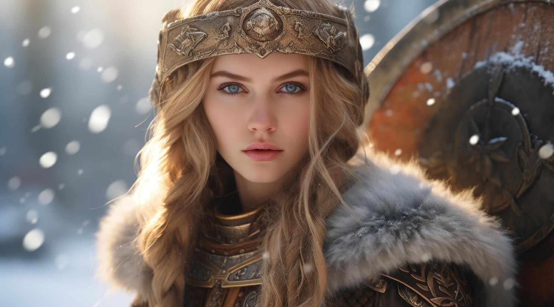 Enchanting winter warrior photo