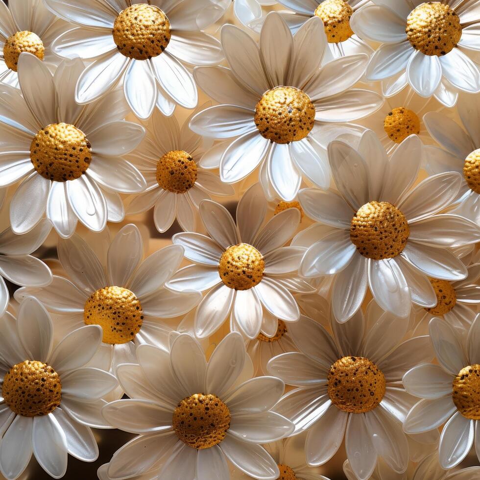 beautiful white and yellow daisy flowers photo