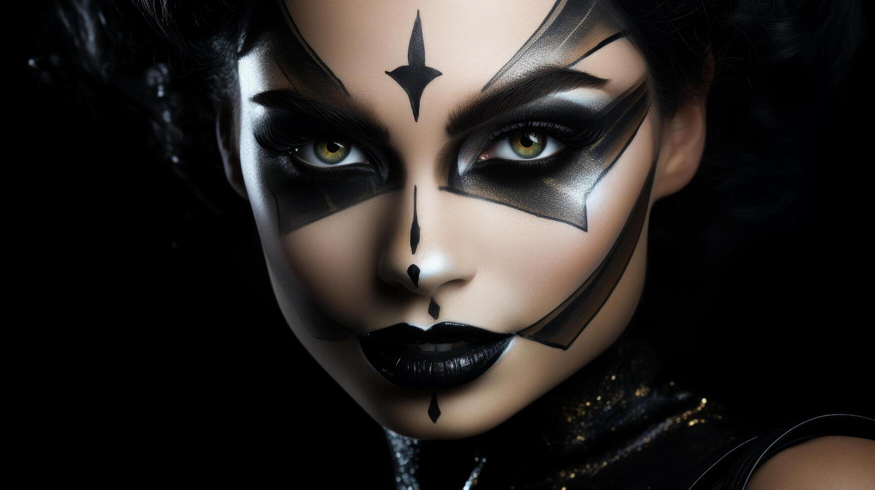 mysterious dark makeup portrait photo