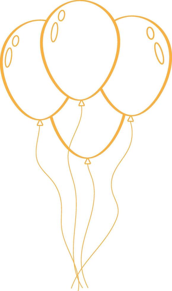 four of transparent balloon vector