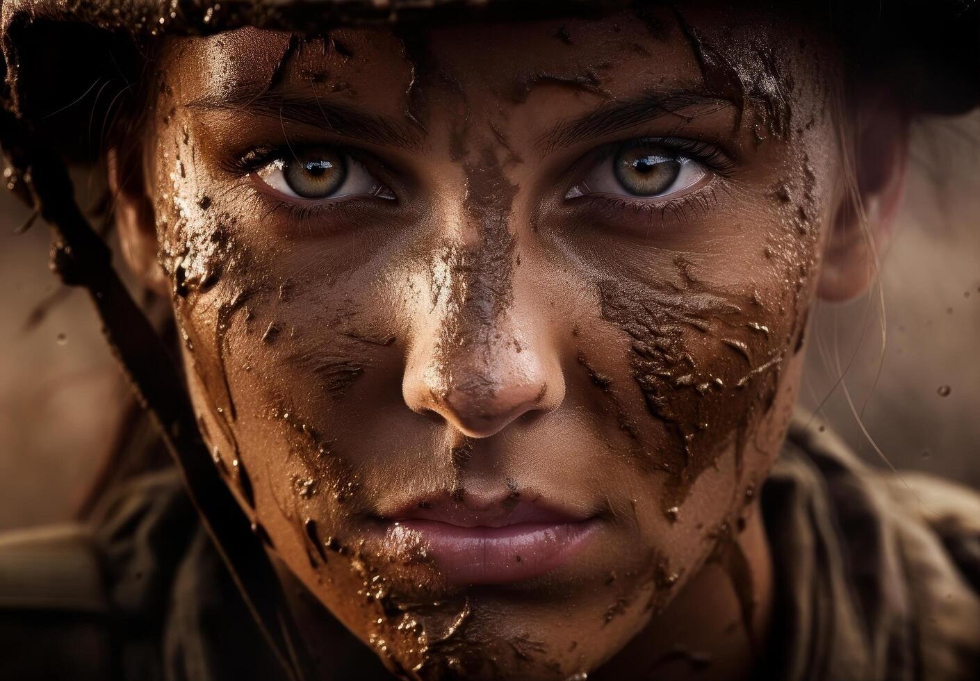 Intense gaze of a rugged individual photo