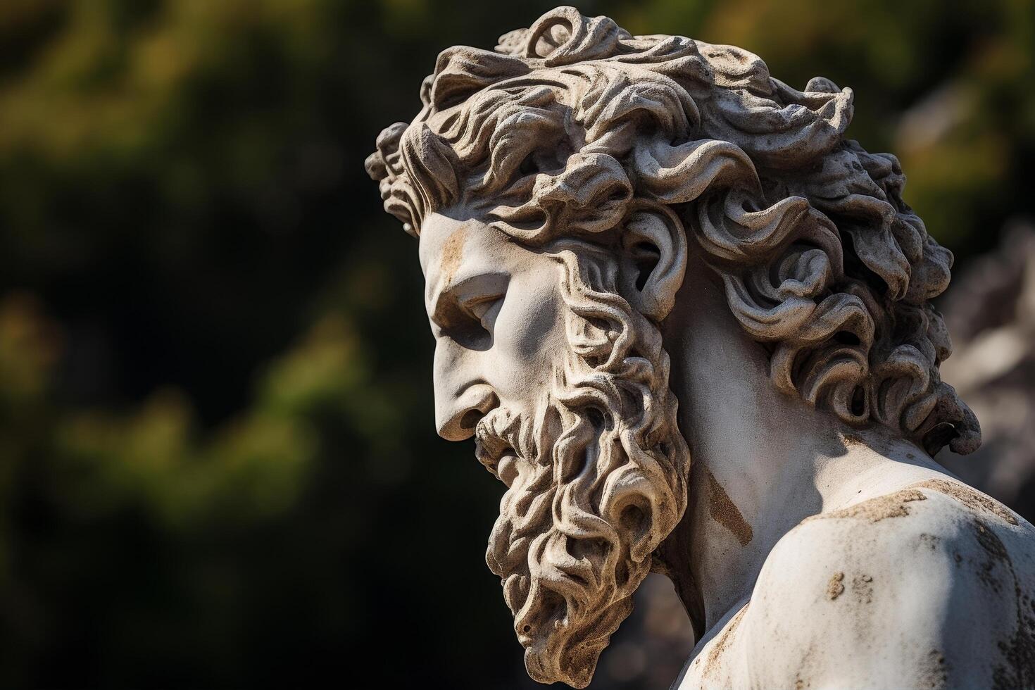 Detailed sculpture of a mythological figure photo