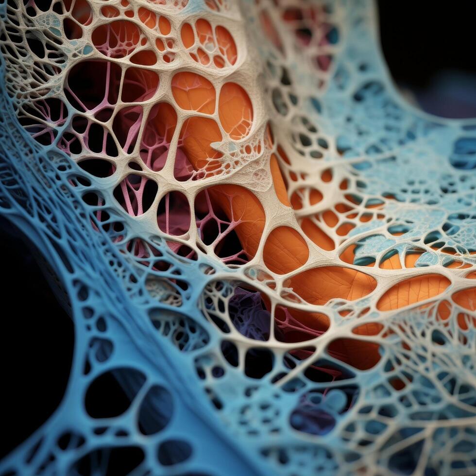 Intricate organic pattern with vibrant colors photo