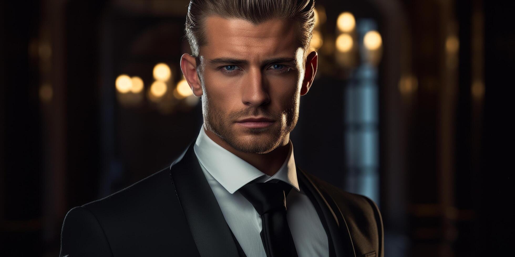 Serious businessman in formal attire photo