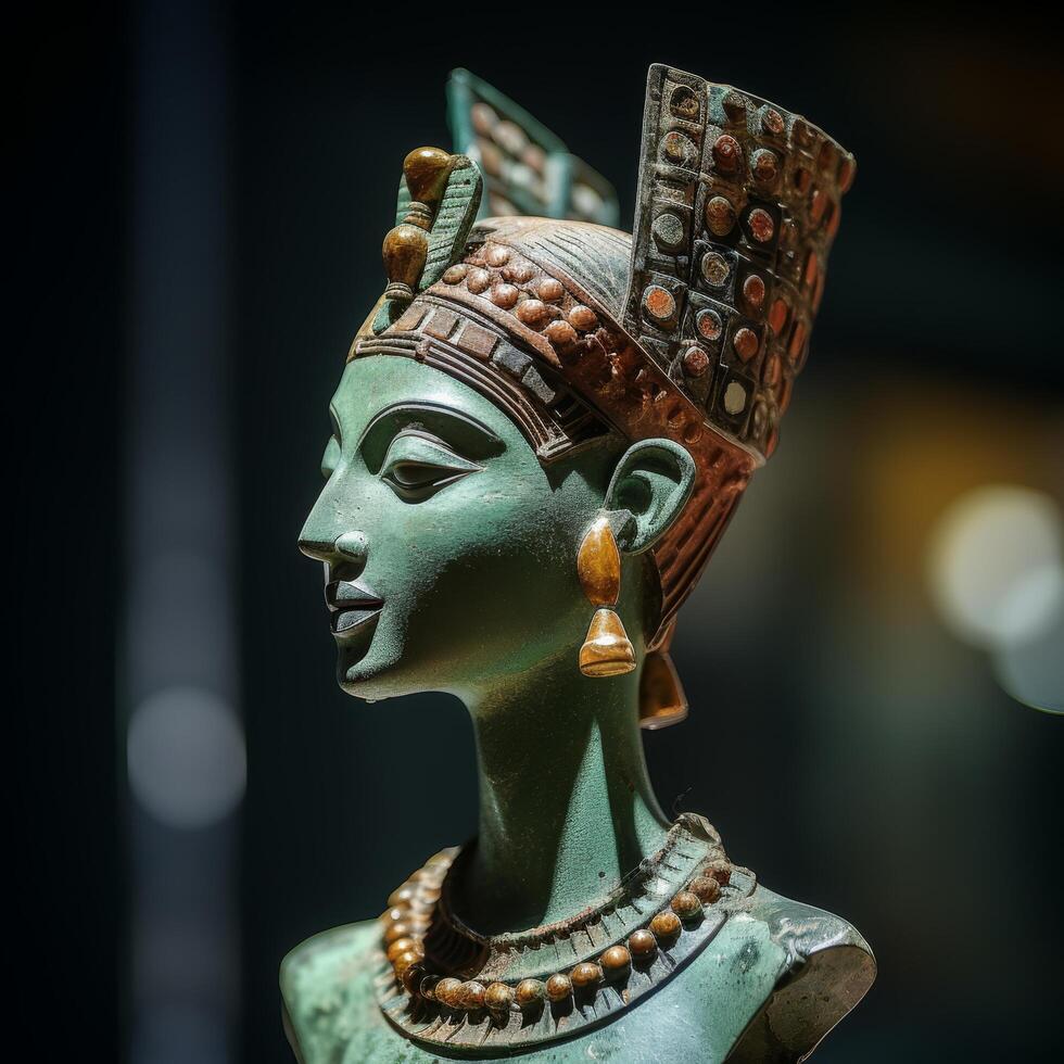 Ornate ancient egyptian statue photo