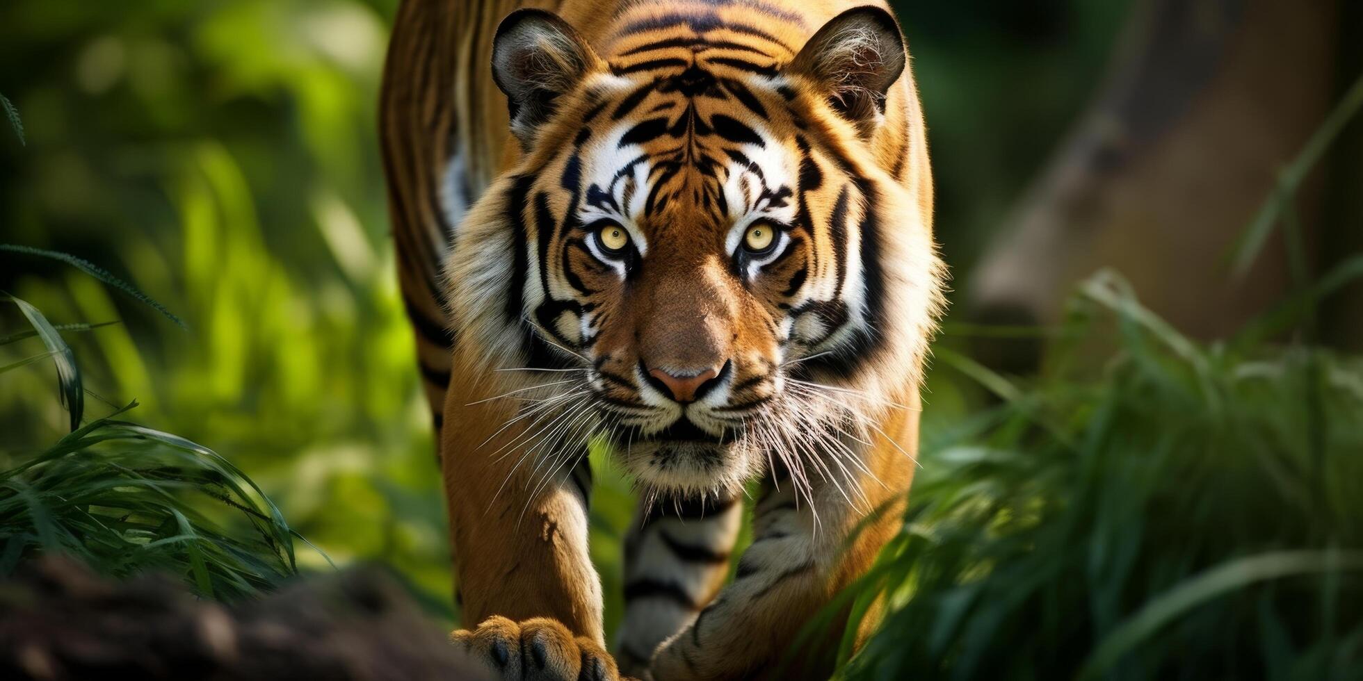 Majestic tiger in the jungle photo