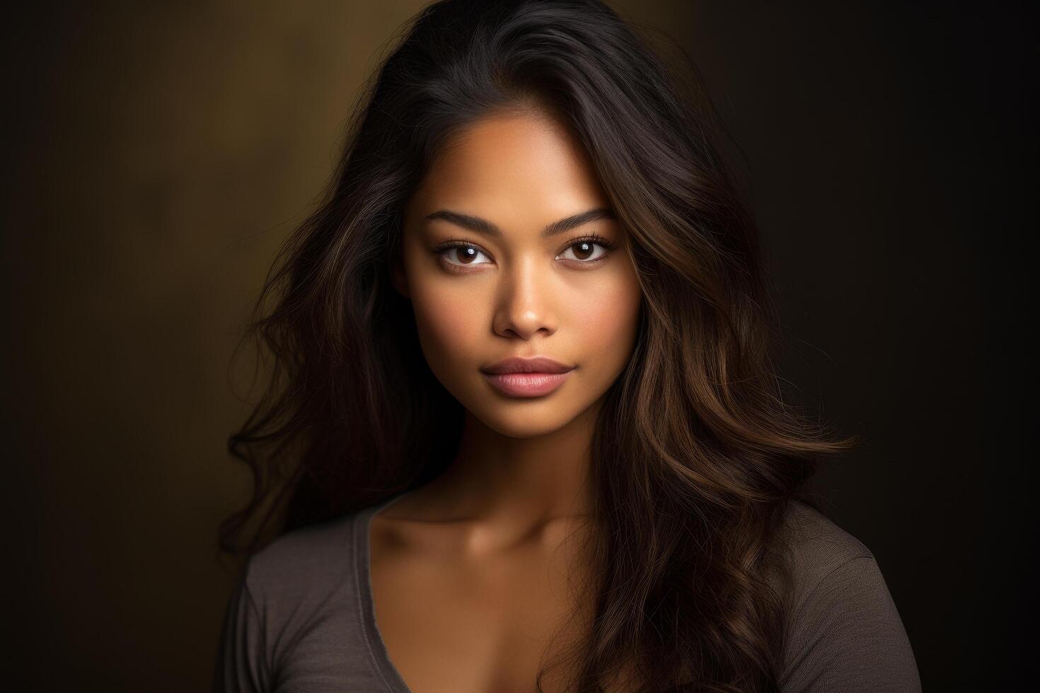 Captivating portrait of a mysterious woman photo