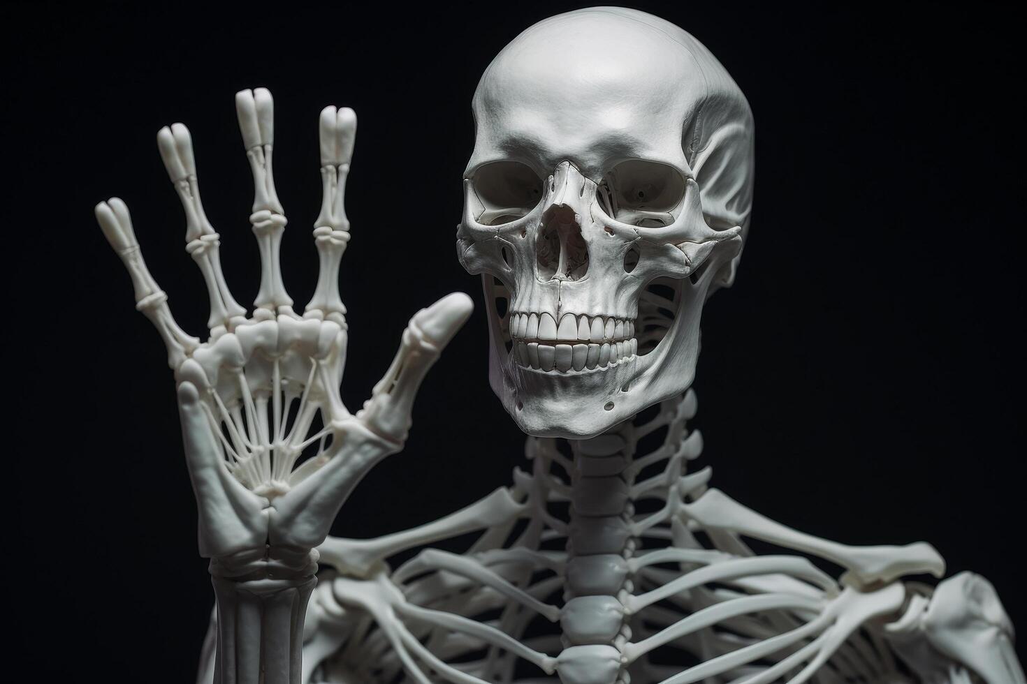 Anatomical model of the human skeleton photo