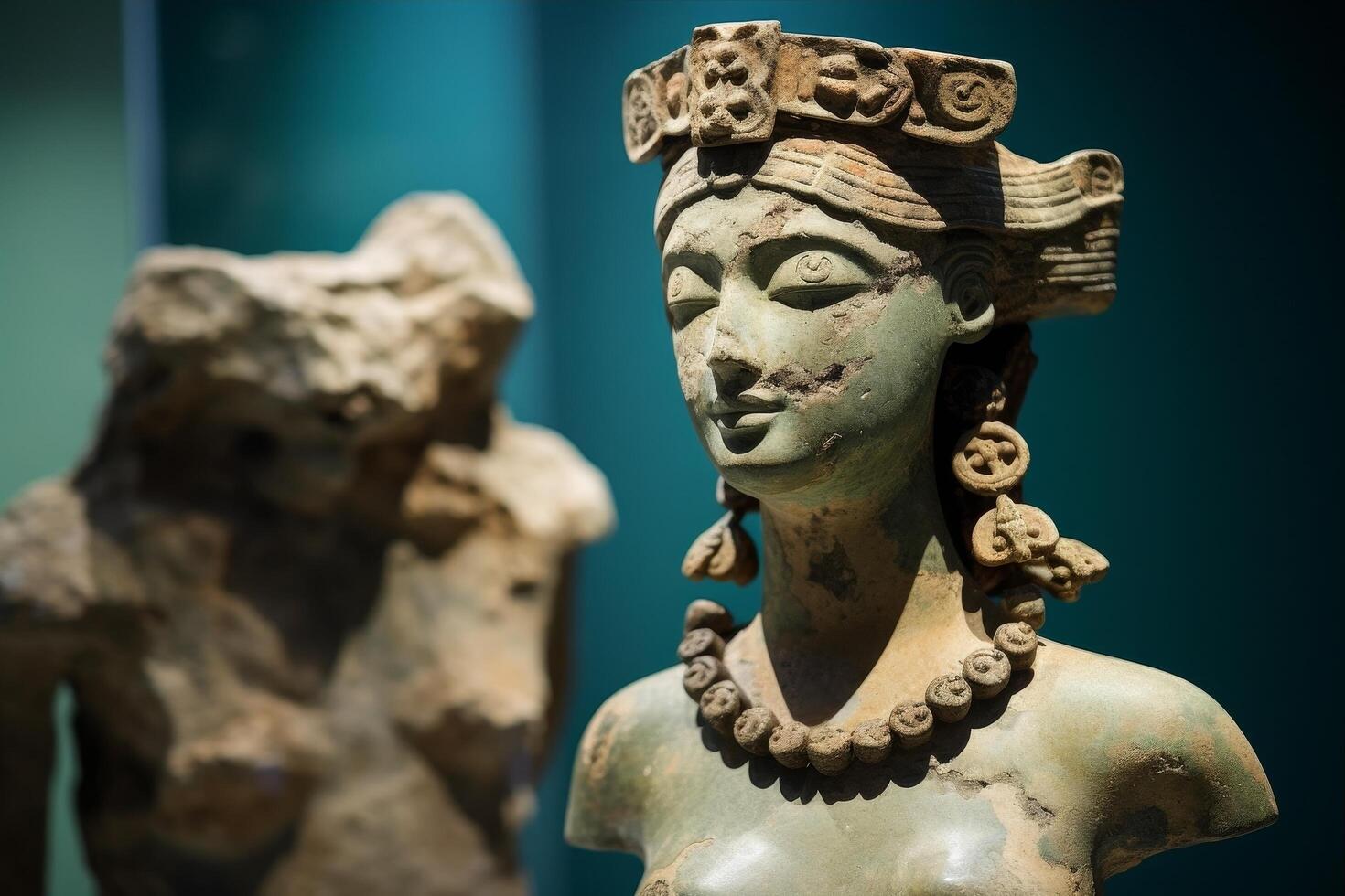ancient mesoamerican stone sculpture photo