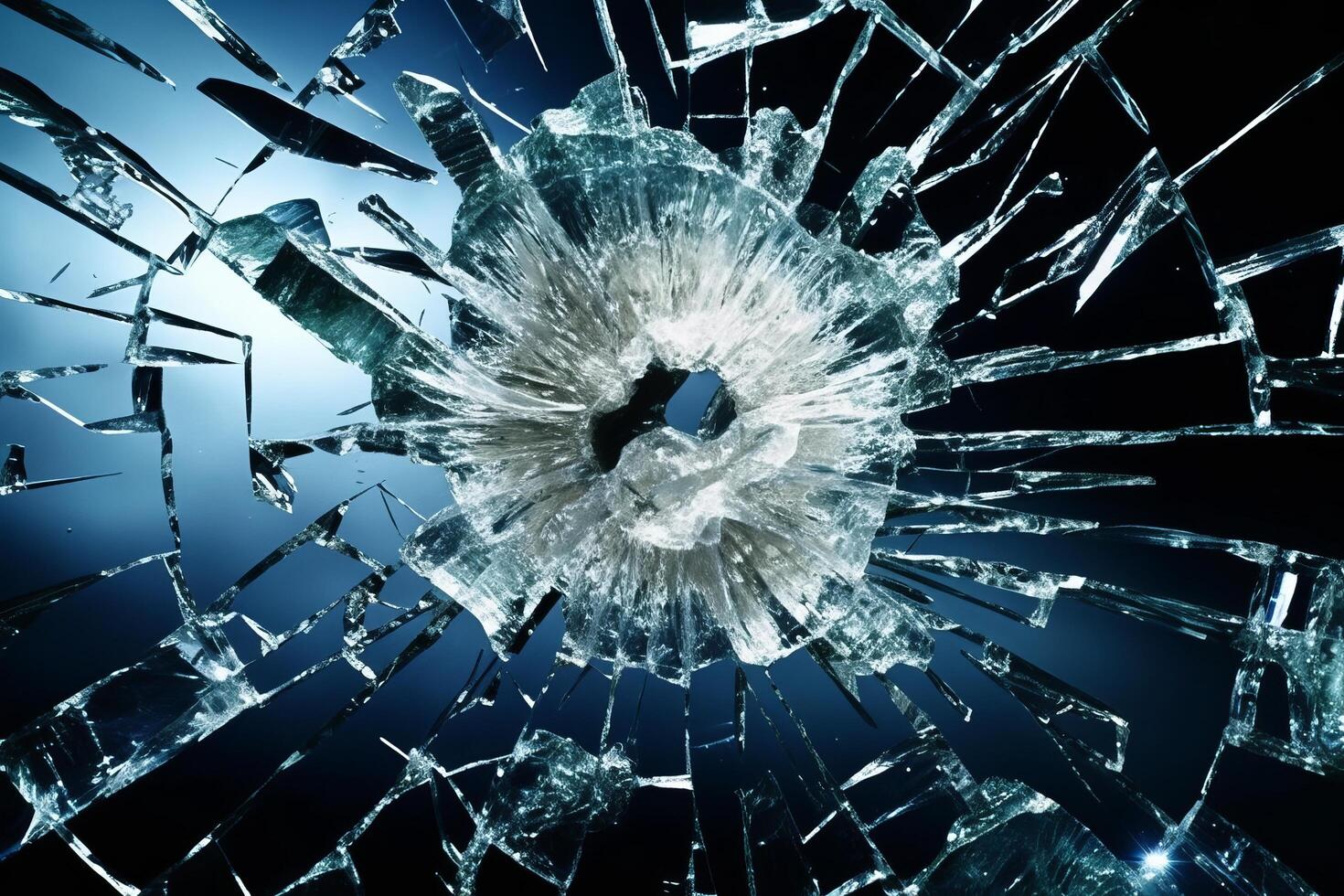 Shattered glass abstract background photo
