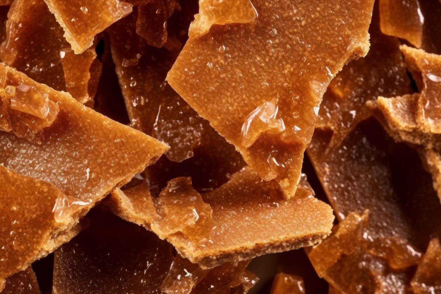 Closeup of golden honeycomb photo