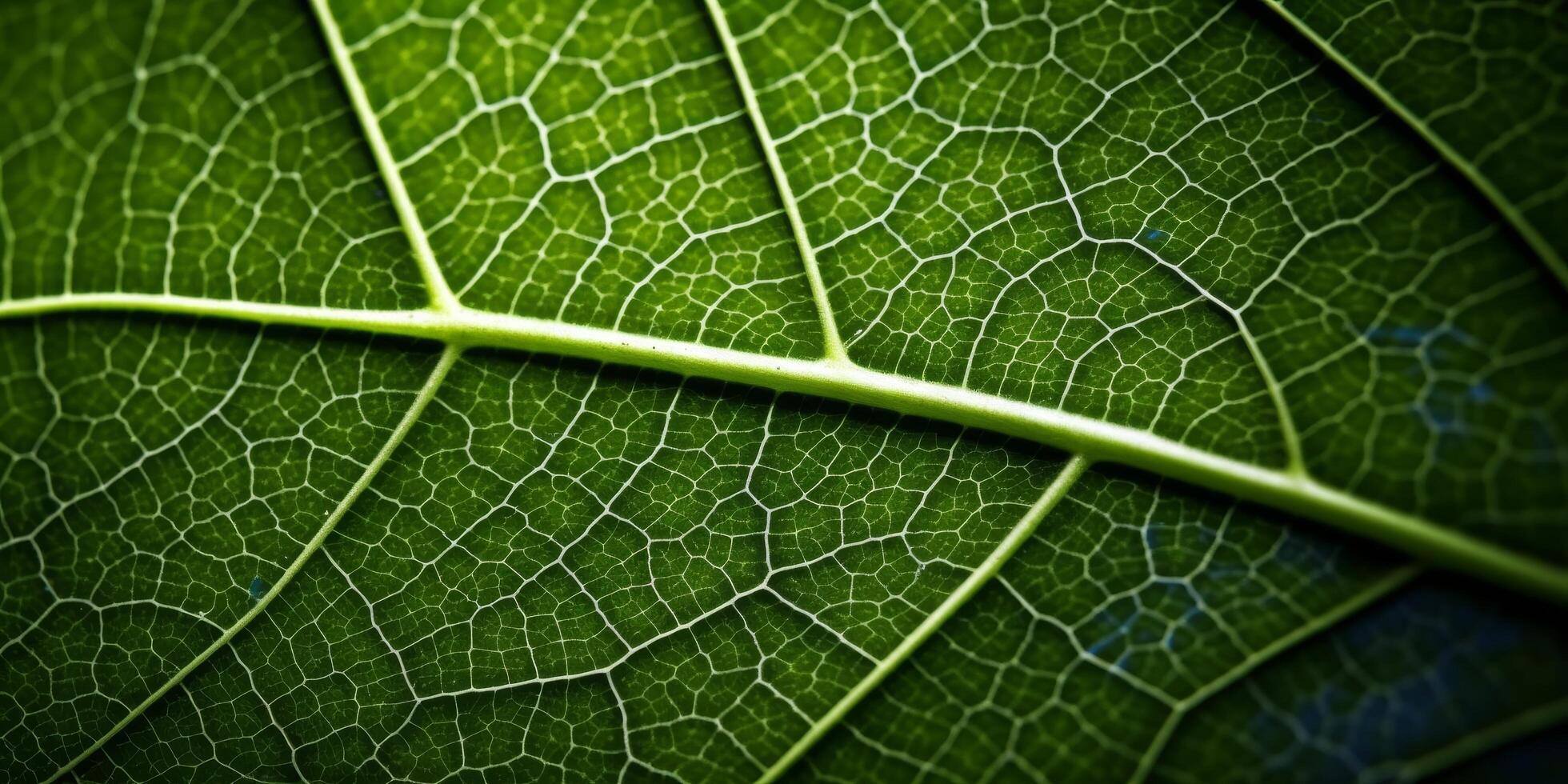 Intricate leaf vein structure in close up photo