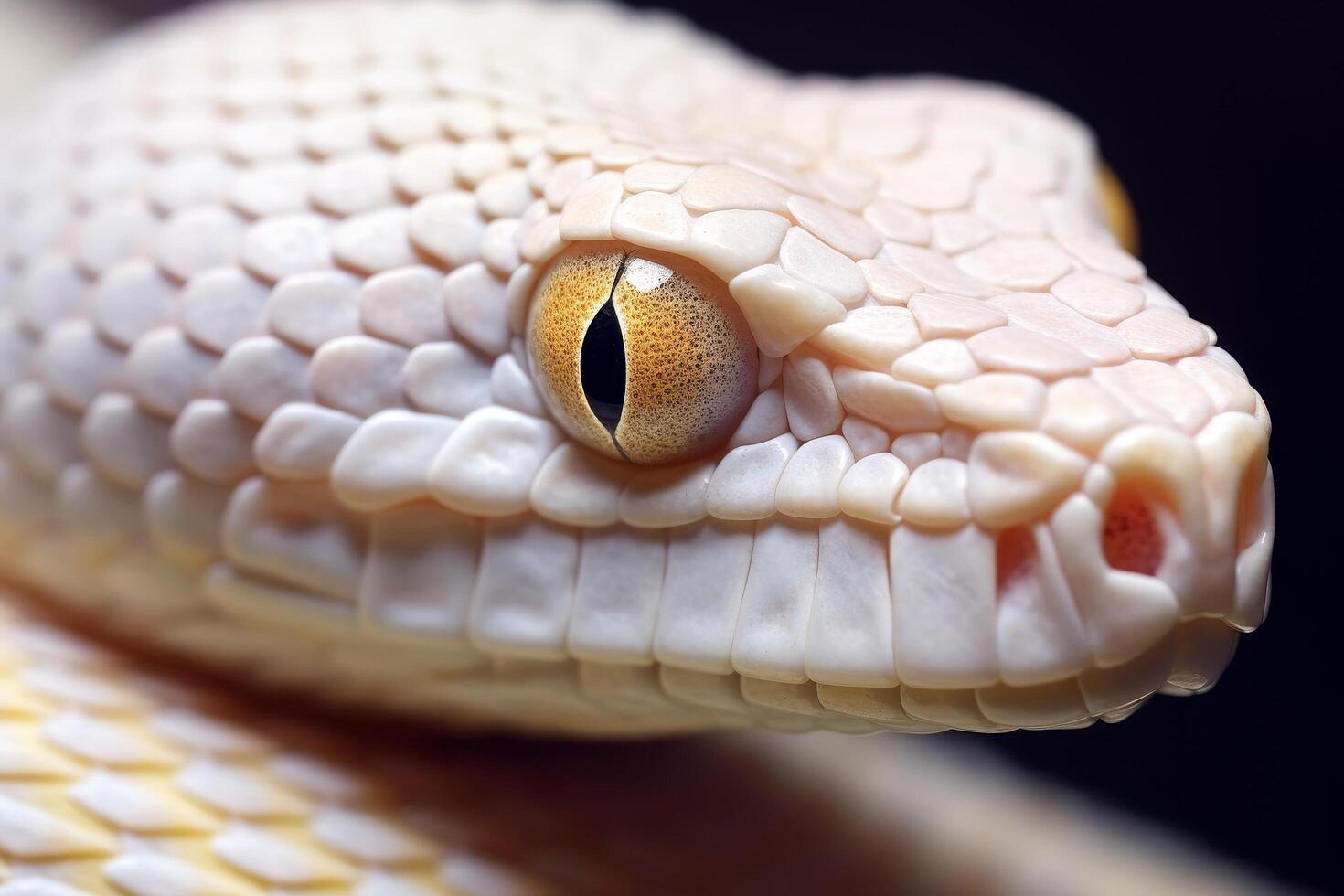 Close up of a white snakes eye photo