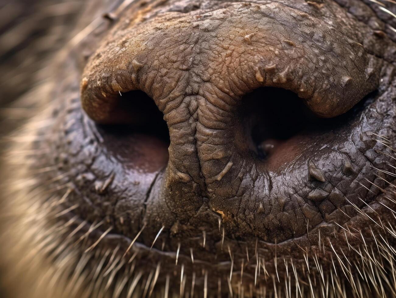 Close up of a dogs nose photo