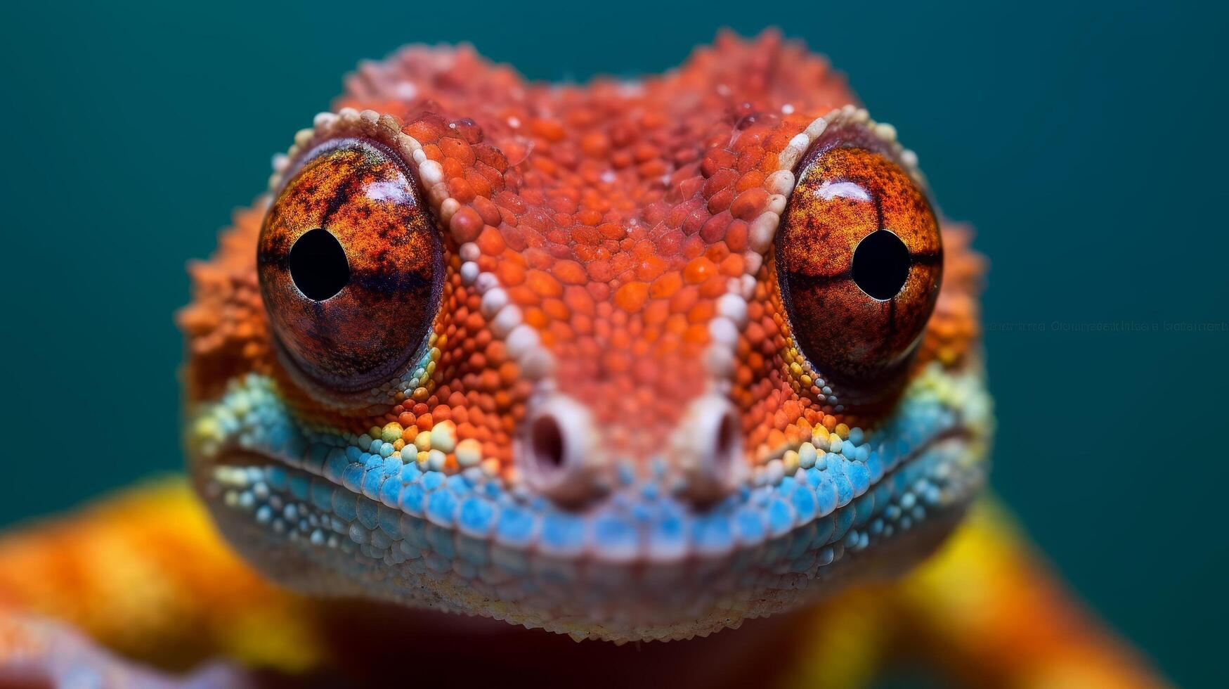 Vibrant Gecko Close up photo
