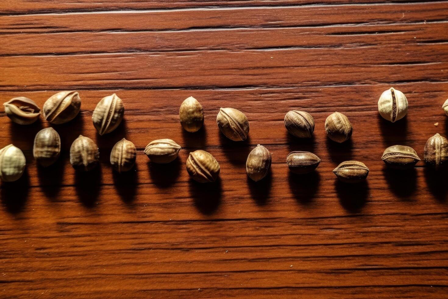 Assorted nuts on wooden background photo