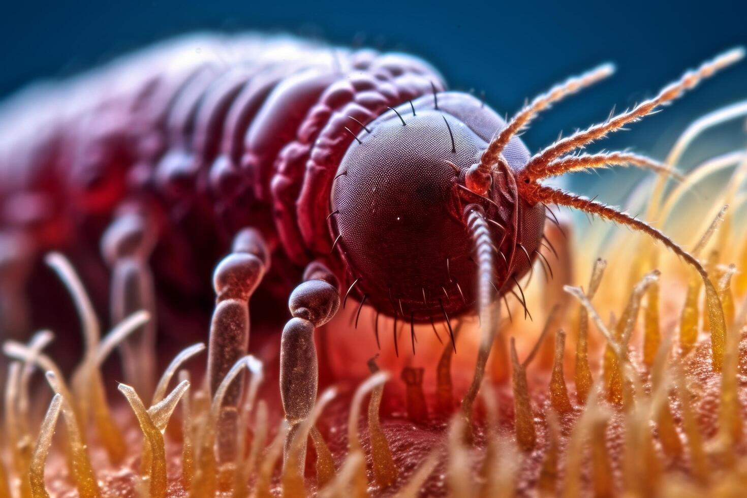 Extreme close up of a colorful insect photo
