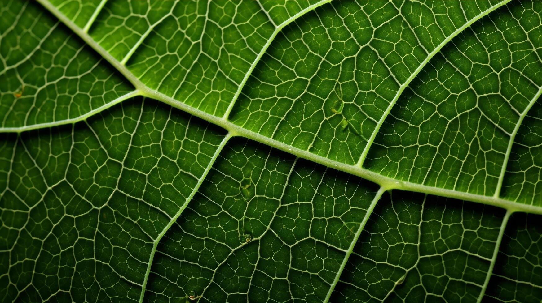 Intricate green leaf texture photo