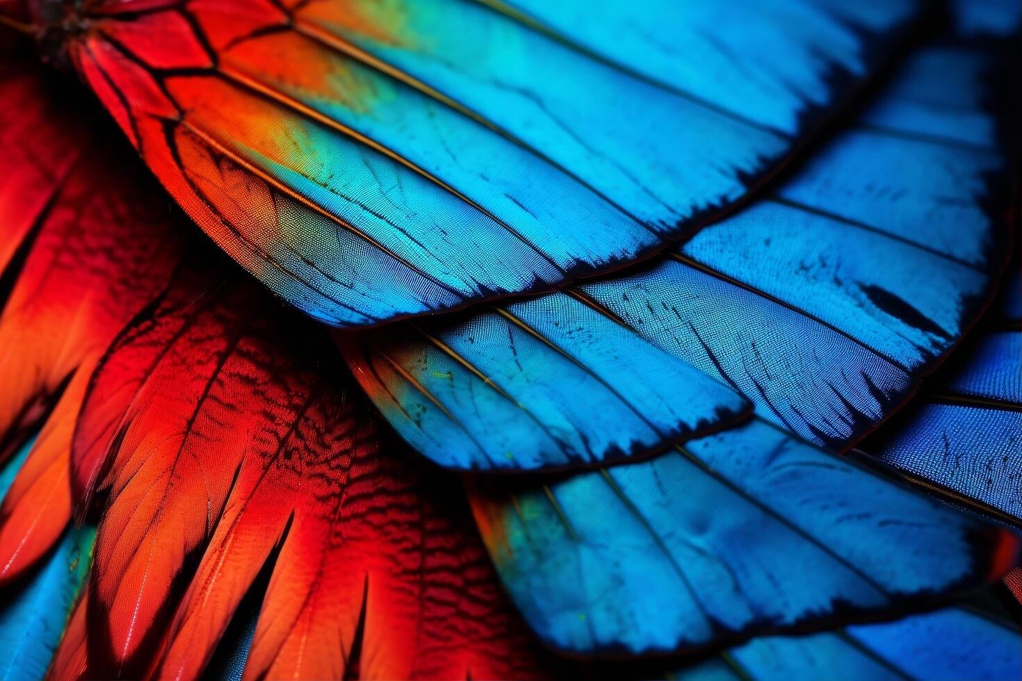 Vibrant Feather Texture photo
