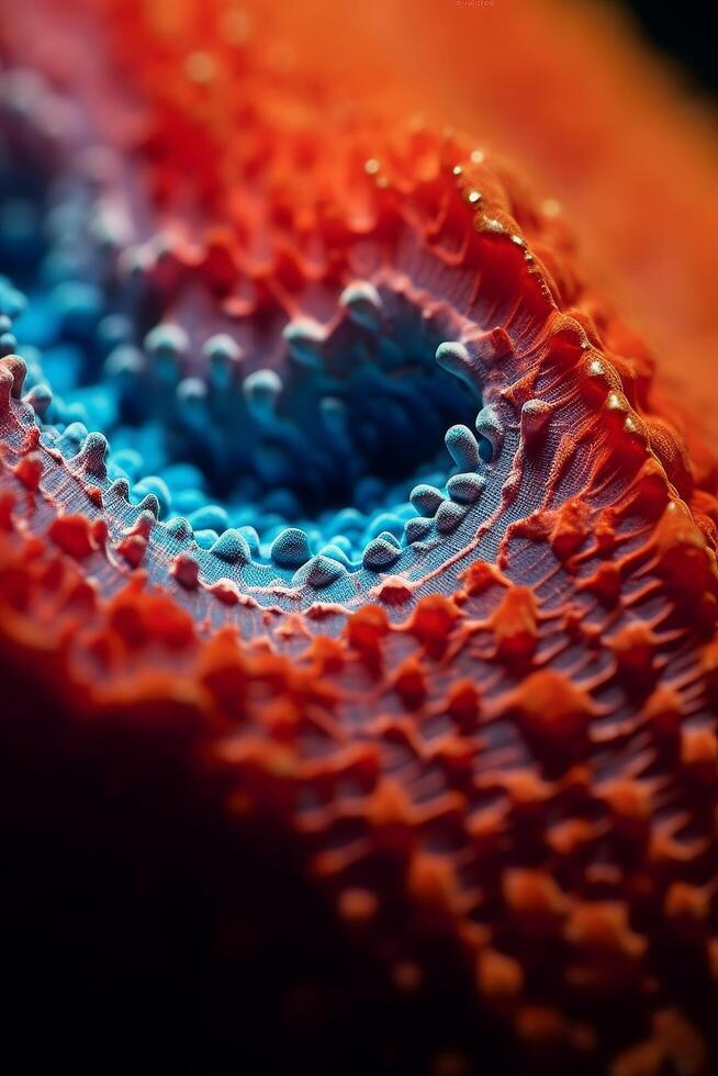 Vibrant abstract macro photography of a flower photo