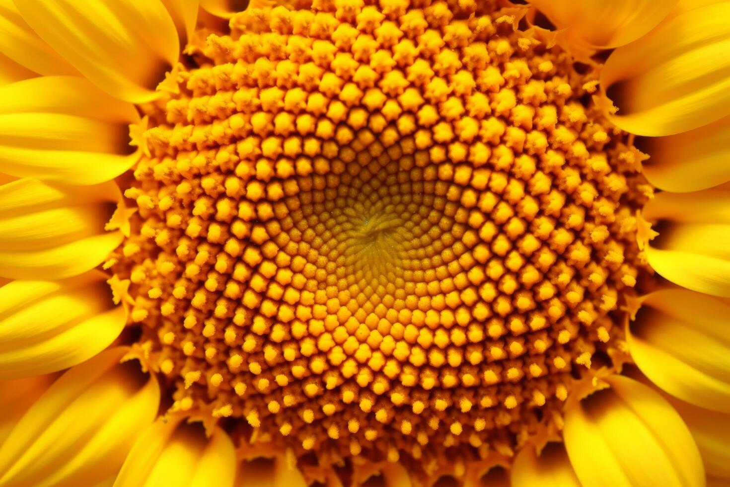 Vibrant sunflower petals and center photo