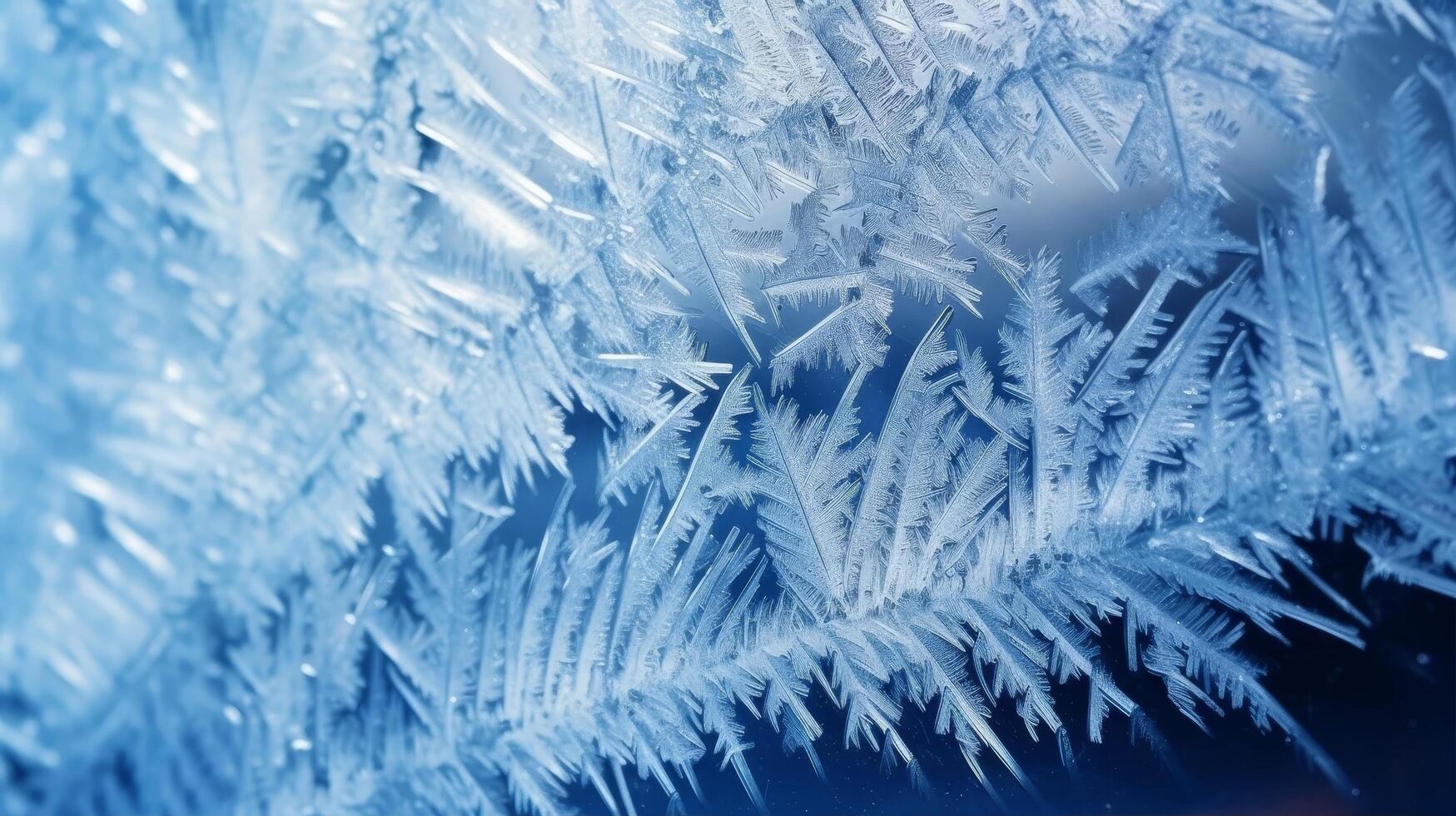 Intricate ice crystal formations photo