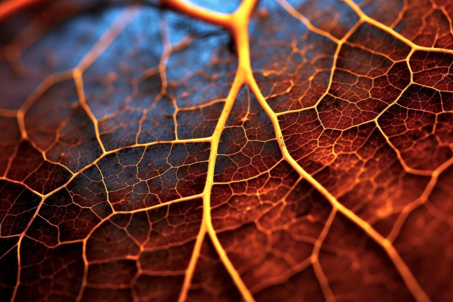 Intricate patterns of a dried leaf photo