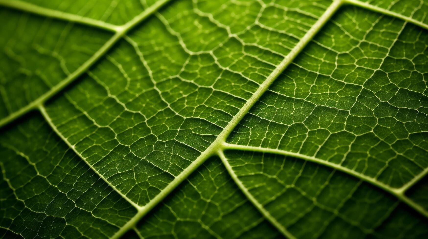 Intricate green leaf texture photo