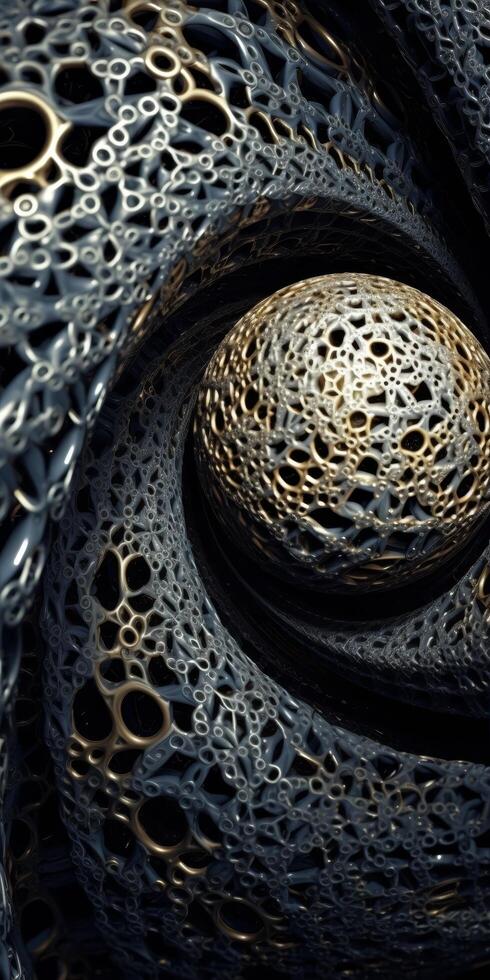 Abstract organic pattern with intricate textures photo