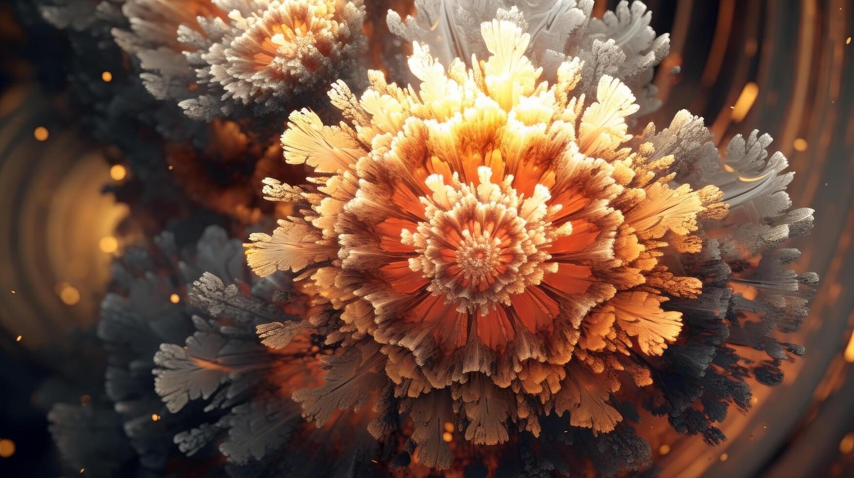 Vibrant abstract flower explosion photo