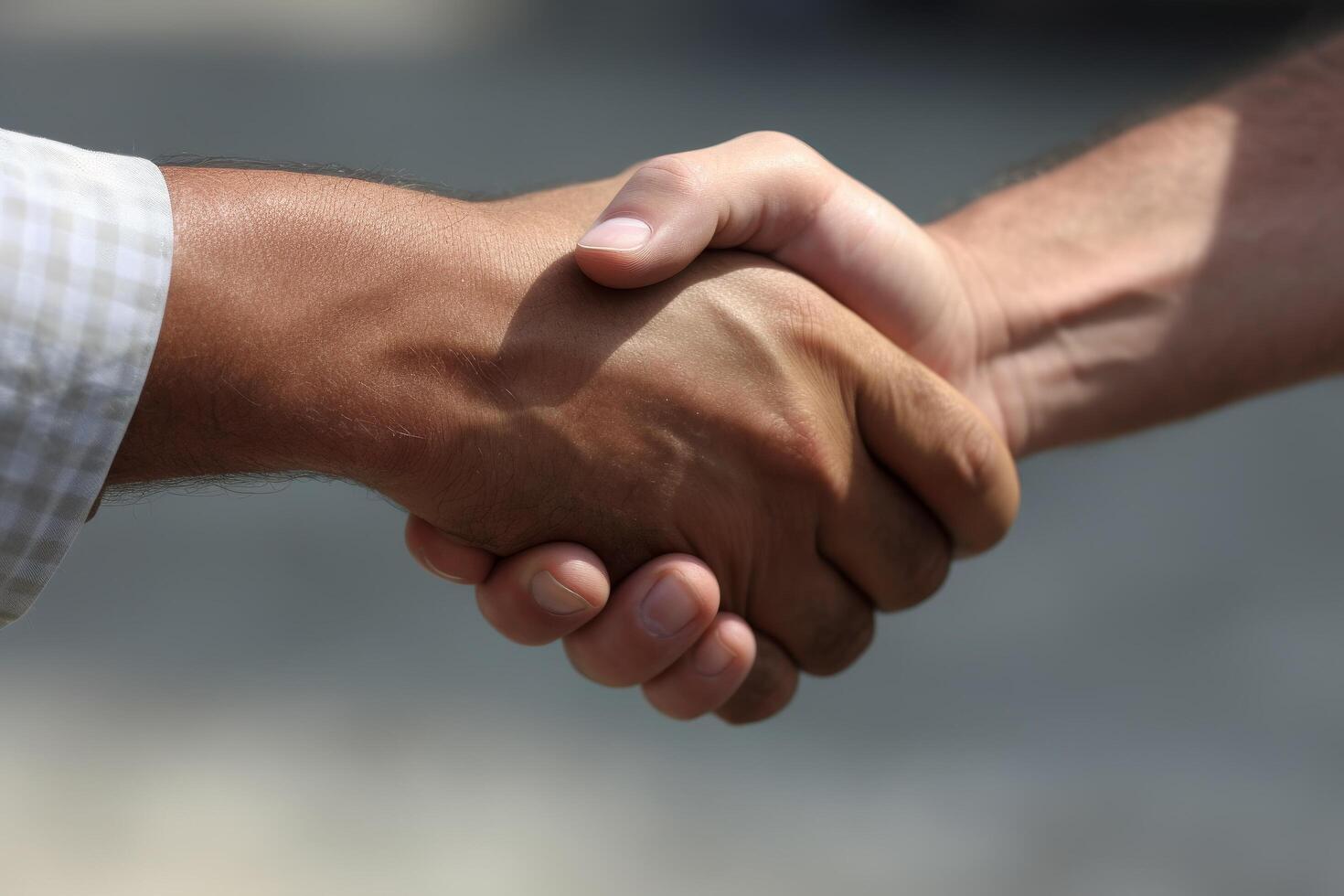 Handshake between two people photo