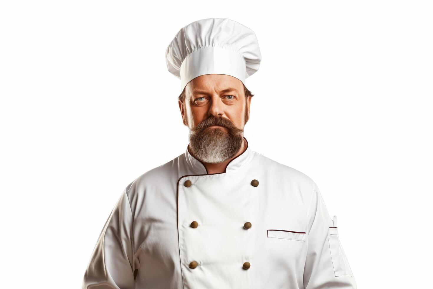 portrait of a professional chef in uniform photo