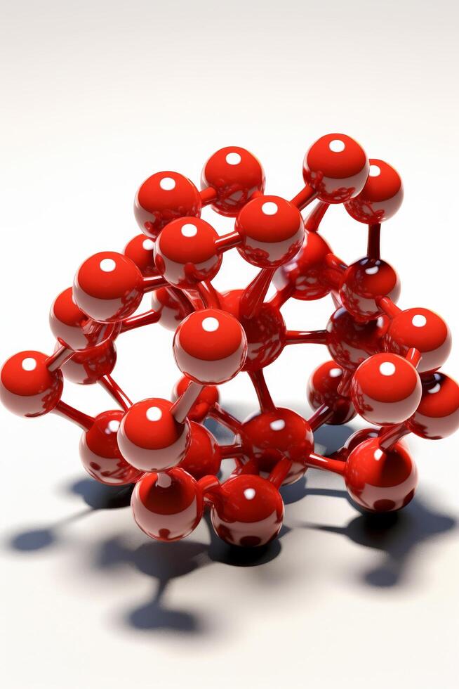 Molecular structure of a red compound photo