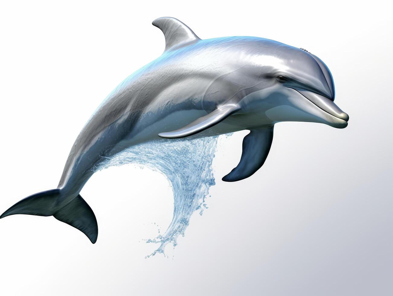 Leaping dolphin in the ocean photo