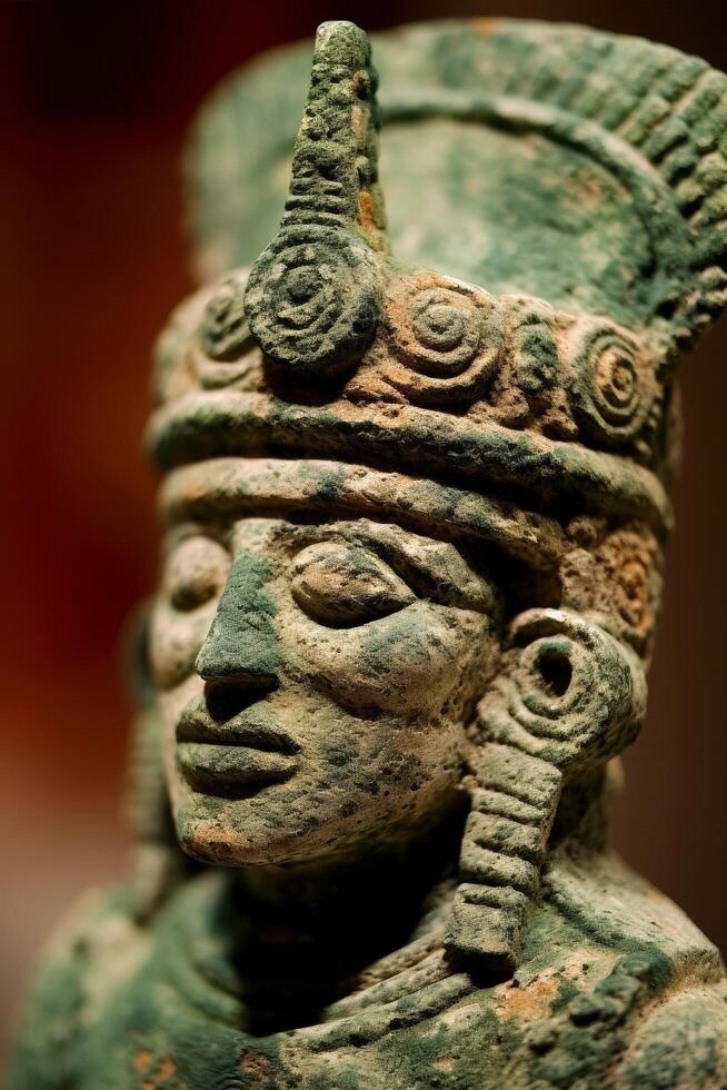 ancient mesoamerican stone sculpture photo