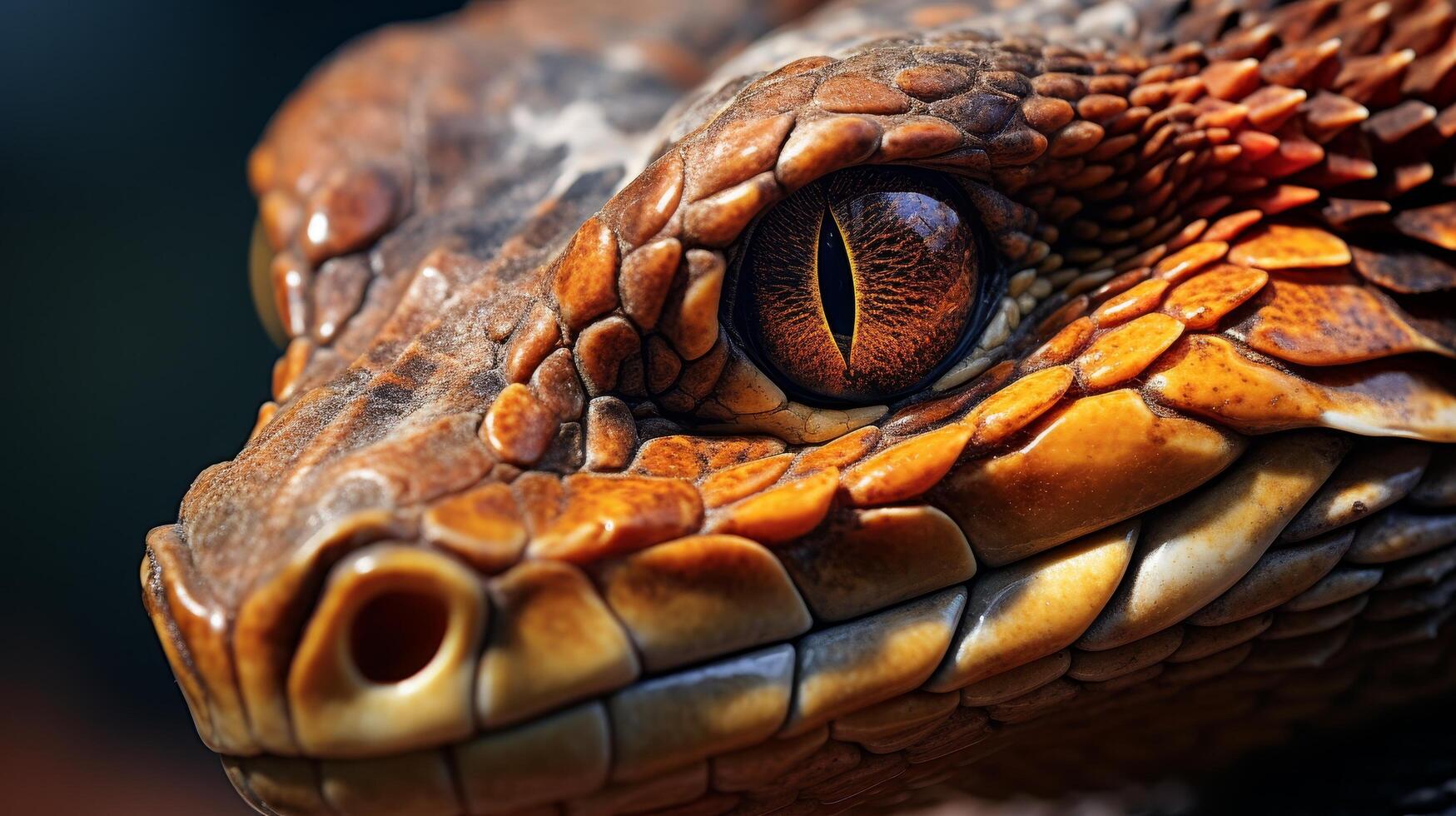 close up of a snakes eye photo