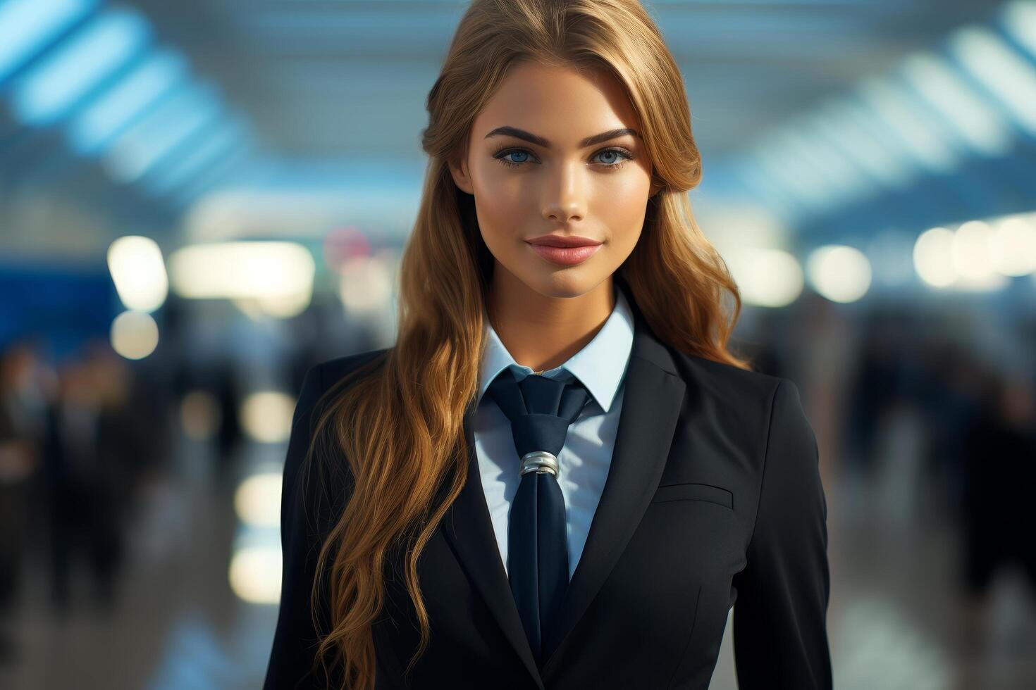 Confident businesswoman in formal attire photo