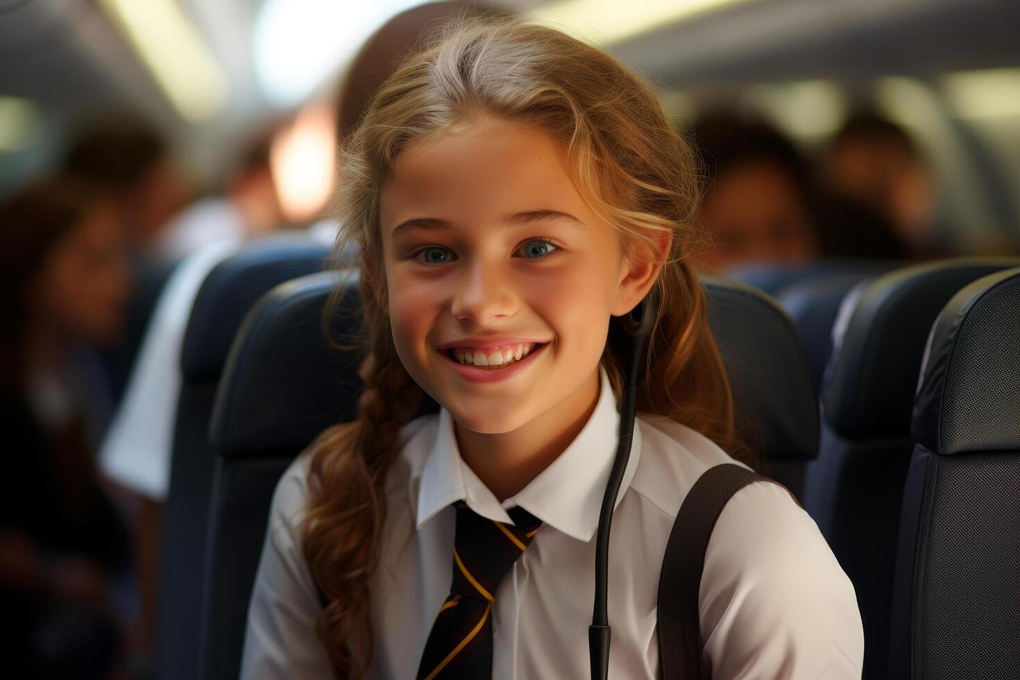 smiling student in school uniform photo