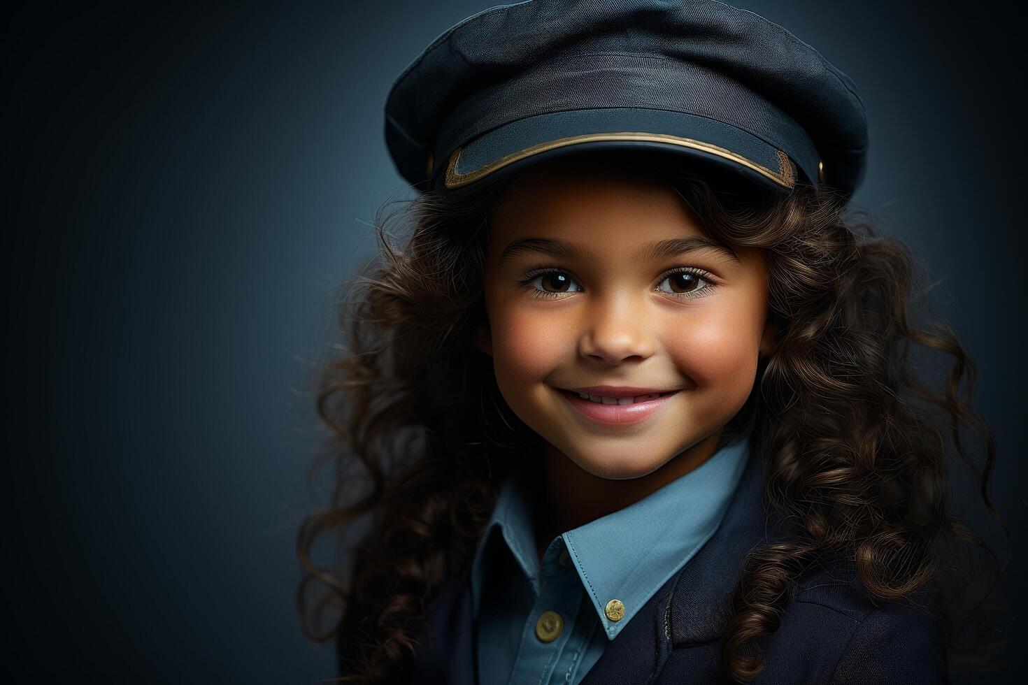 Smiling young girl in uniform photo