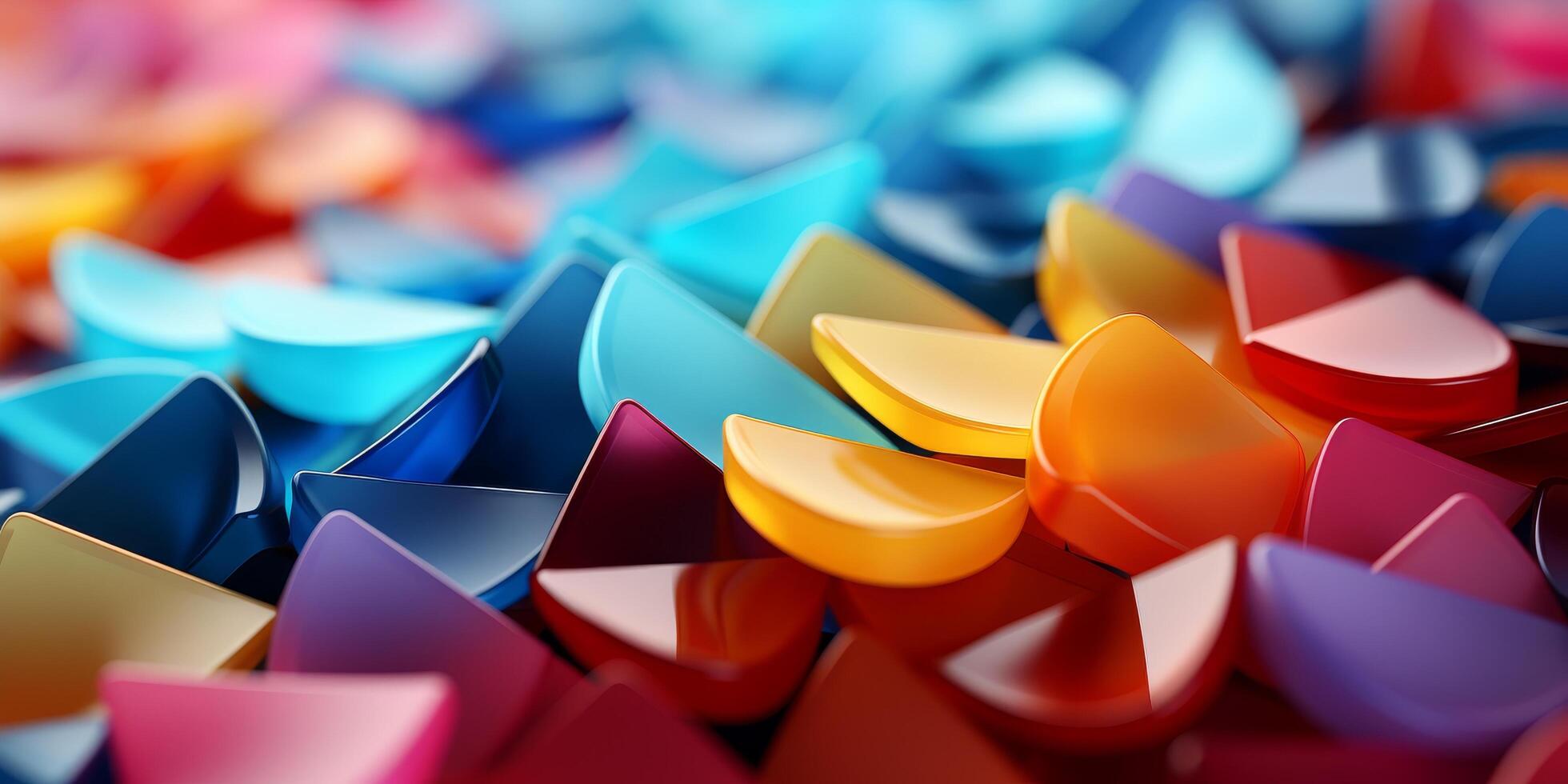 Colorful abstract geometric shapes photo