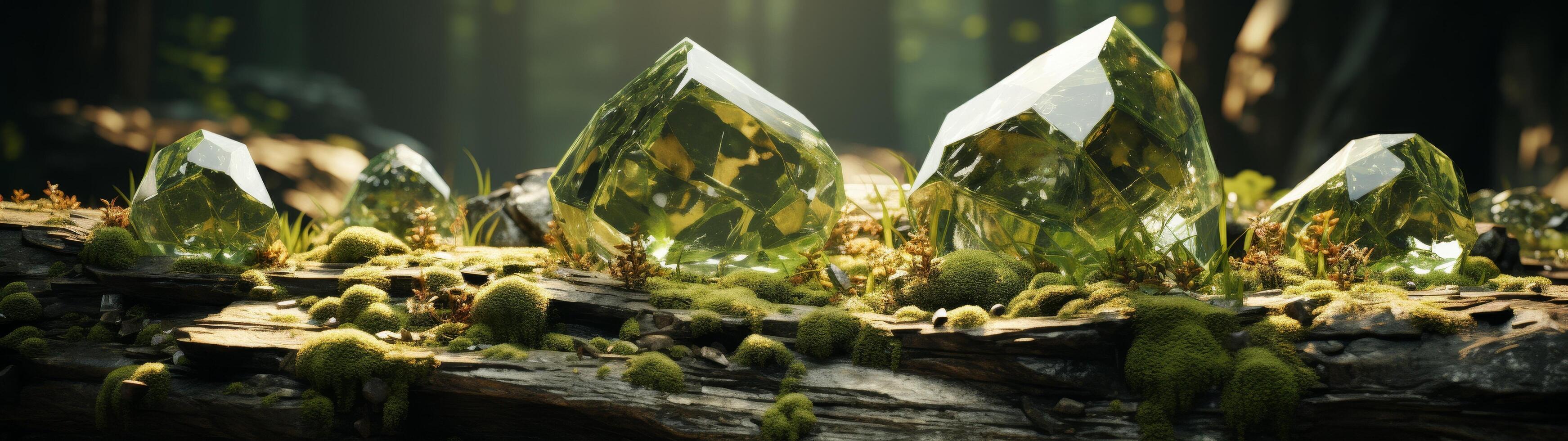 Magical forest crystals photo